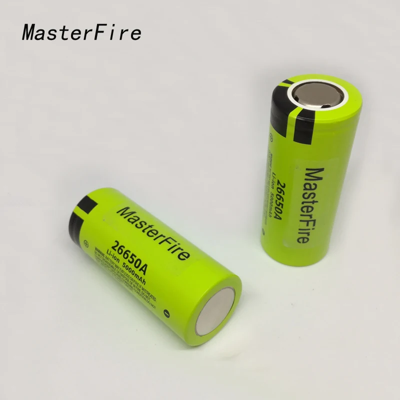 

MasterFire 8PCS/LOT Original For Panasonic 3.7V 26650A 26650 5000mAh Max 10A Discharge Lithium Battery Rechargeable Batteries