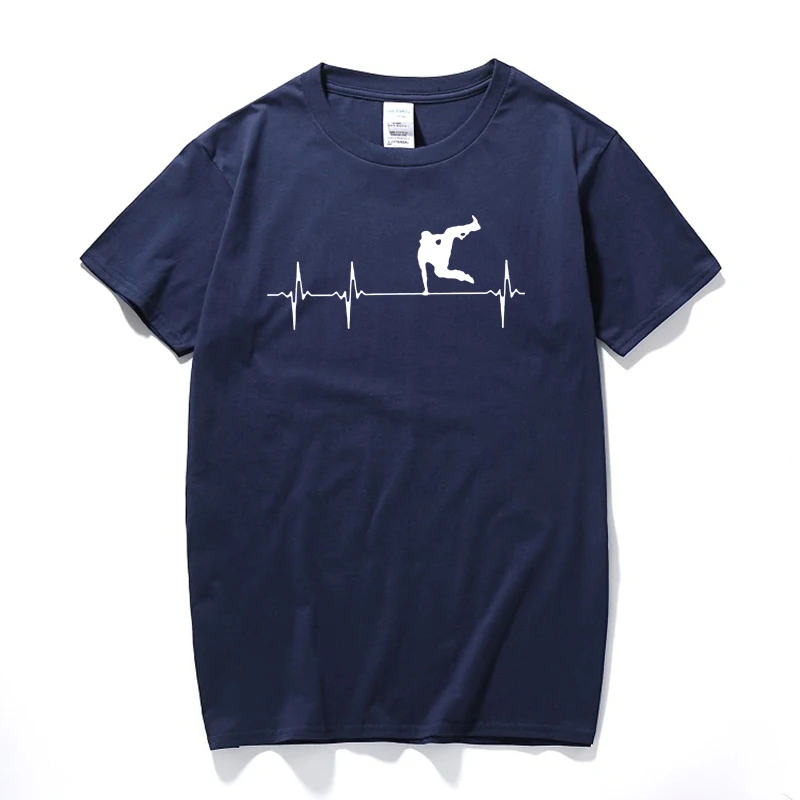 

Parkour Freerunning Heartbeat T Shirt Funny Parkour Runner T-Shirt Summer Style Men Brand Printed 100% Cotton Tee shirt