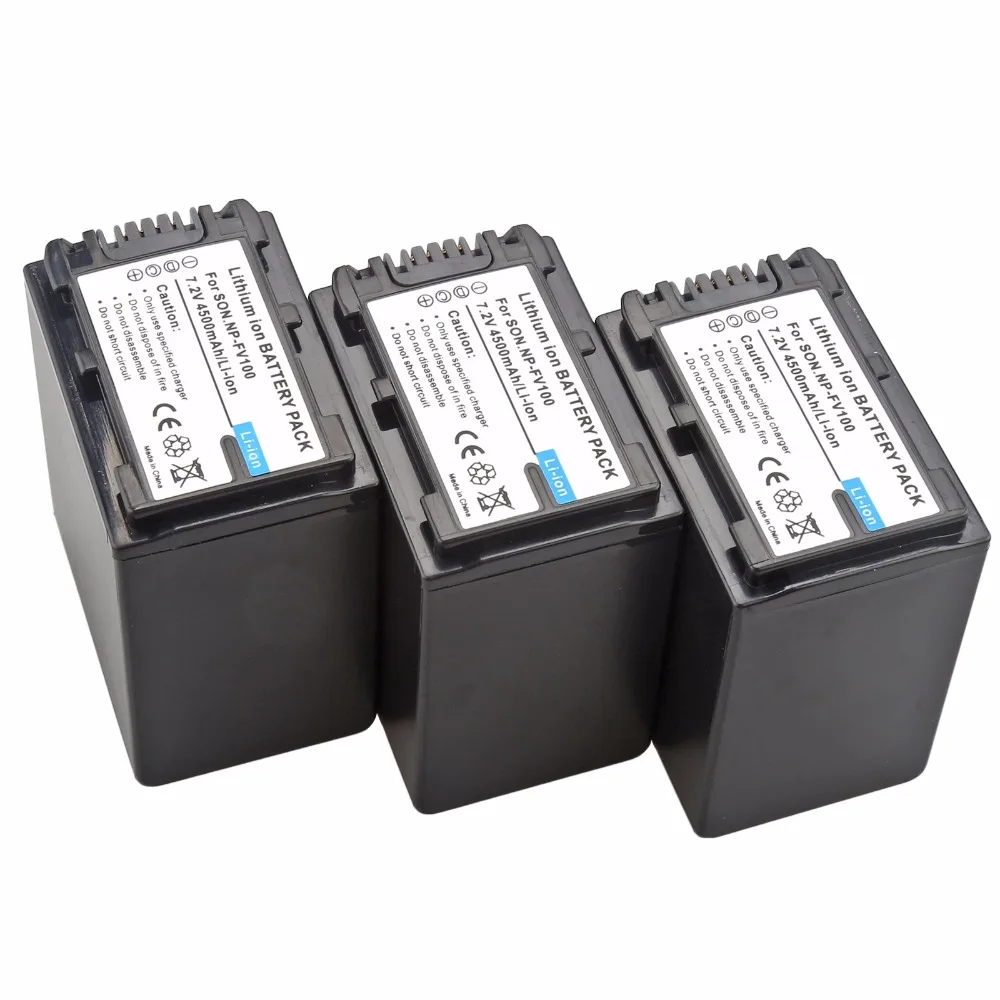 Probty 3 шт. NP-FV100 NP FV100 батарея для Sony PJ200E PJ260E PJ600E PJ220E PJ580E PJ760E PJ820E PJ610E PJ790E PJ510E PJ350E