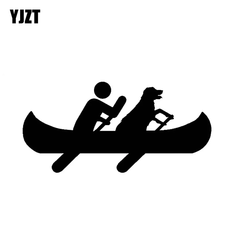 YJZT 16 5 см * 7 8 Виниловая наклейка на лодку весло якорь стойка черный/серебристый