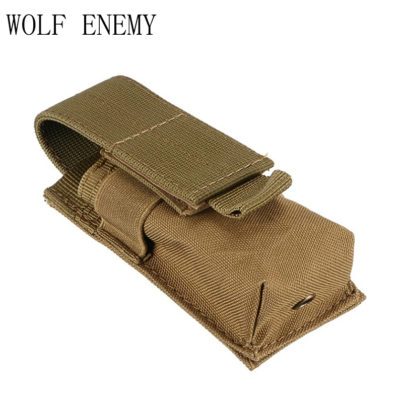 Миниатюрная нейлоновая сумка тактическая для фонарика M5 с зажимом MOLLE одиночная