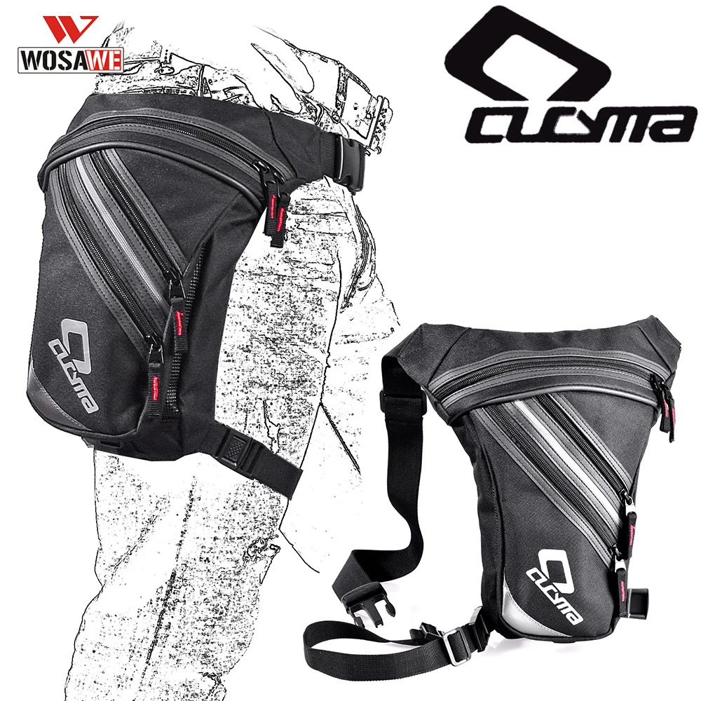 WOSAWE Мужская водонепроницаемая поясная сумка с заниженной талией на бедрах для