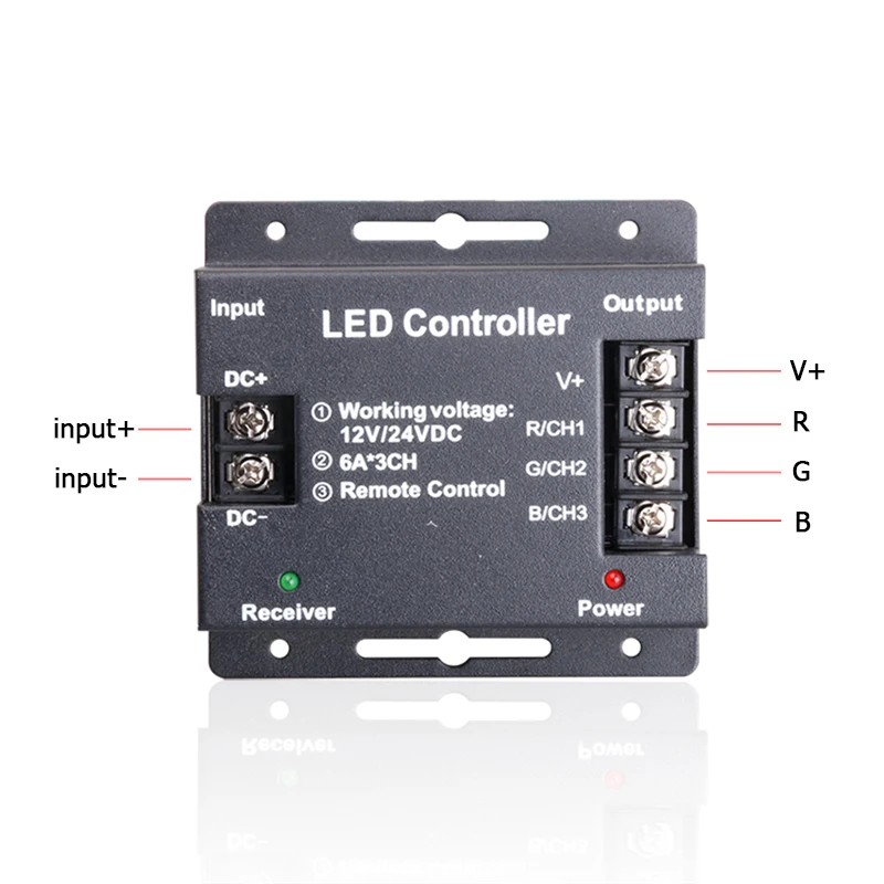 DC12V 24V RF беспроводной сенсорный RGB контроллер с цветным кольцом для 2835 5050 3528