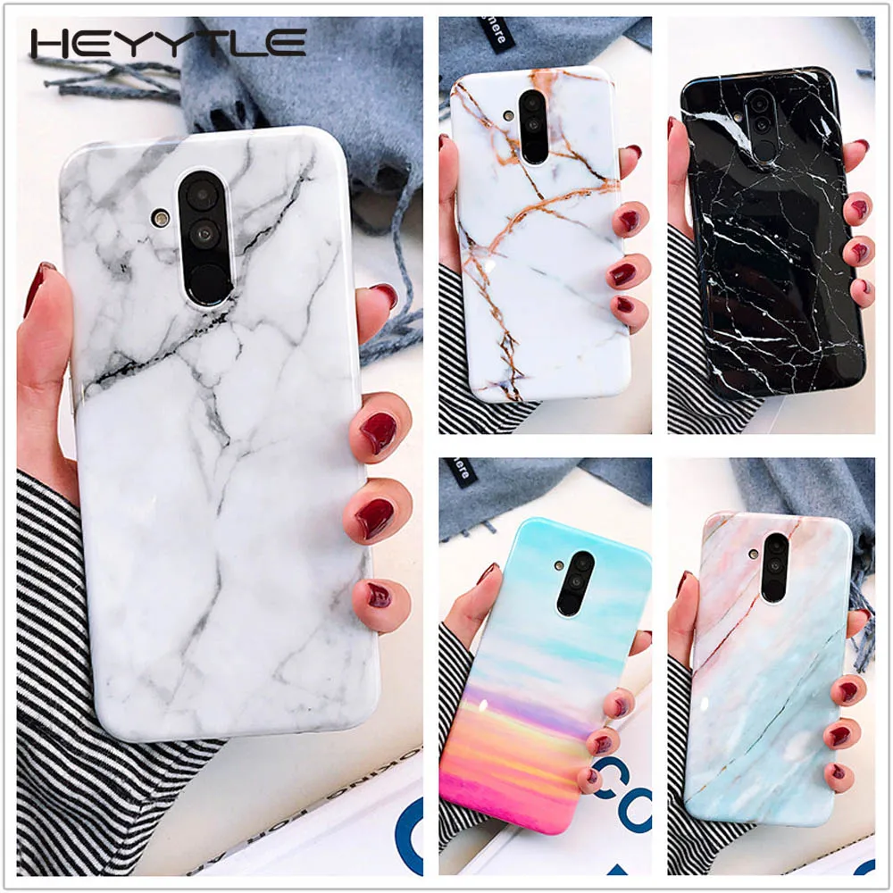 Новый мраморный силиконовый чехол Heyytle для huawei mate 20 Lite P20 P30 Pro Nova 3i 3e Ультратонкий