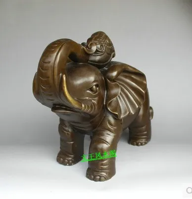 A Lucky Elephant suck money Seiko copper as ornaments on a large number of elephants is 30 cm long | Дом и сад