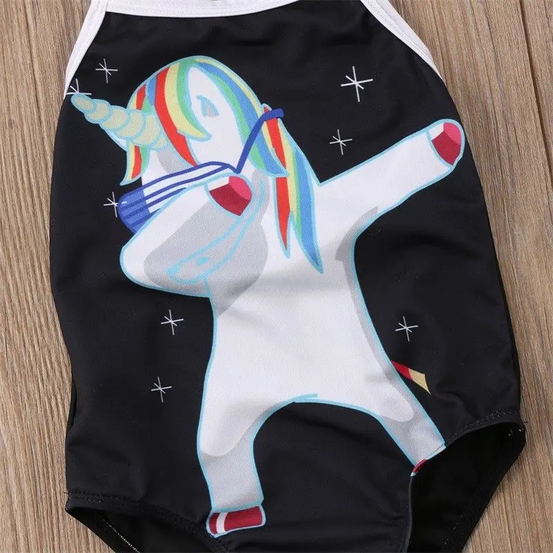 Купальный костюм с единорогом для маленьких девочек милый купальный на