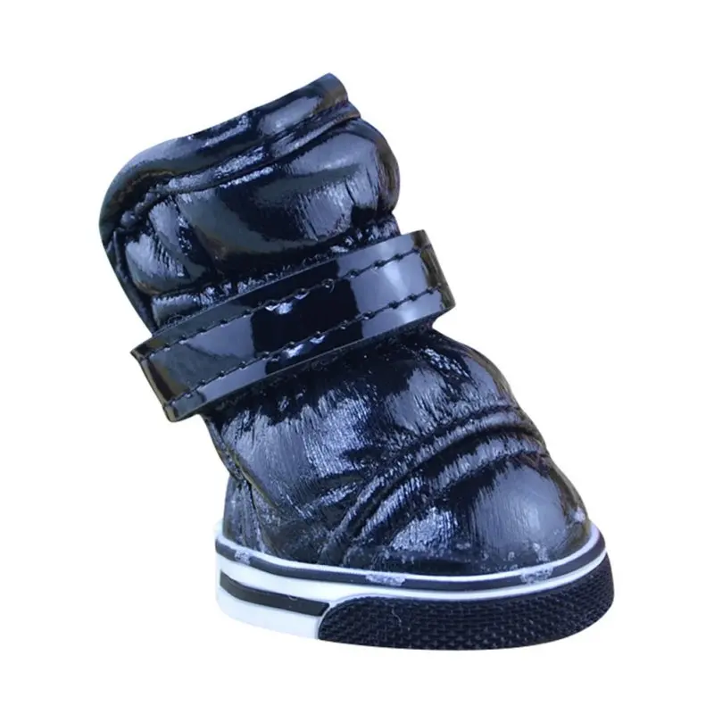 Нескользящая водонепроницаемая обувь для щенков и собак зимние плюшевые ботинки