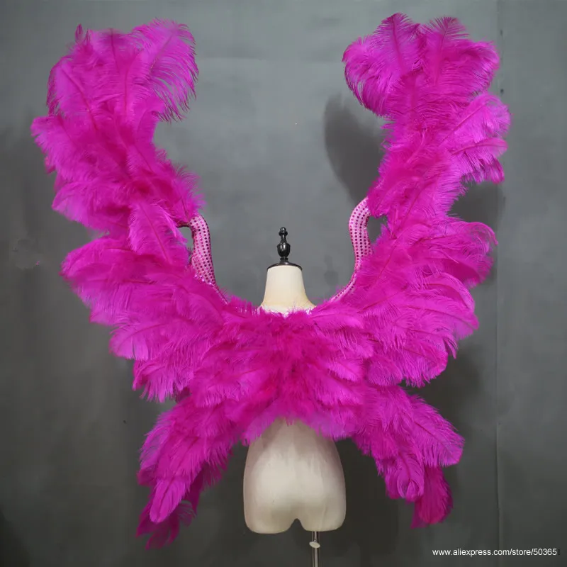 

Pure handmade ostrich feather angel wings DIY decoration Real estate opening creative props white red wings Cosplay suppies