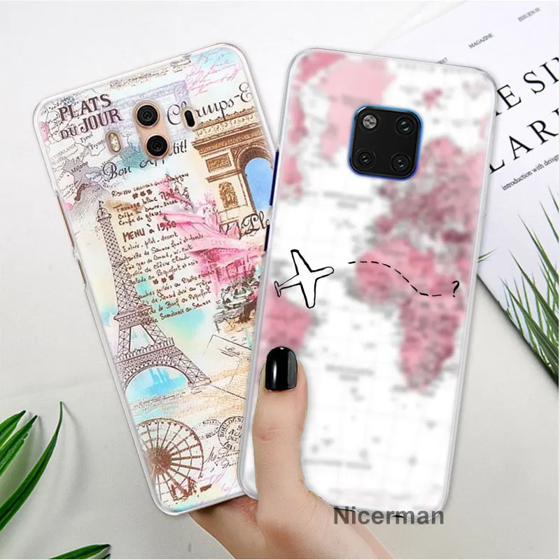 Карта мира, план путешествий, чехол для телефона huawei mate 20 Pro 10 20 Lite P Smart Plus P30 Pro P30 P20 Lite, чехол, чехол