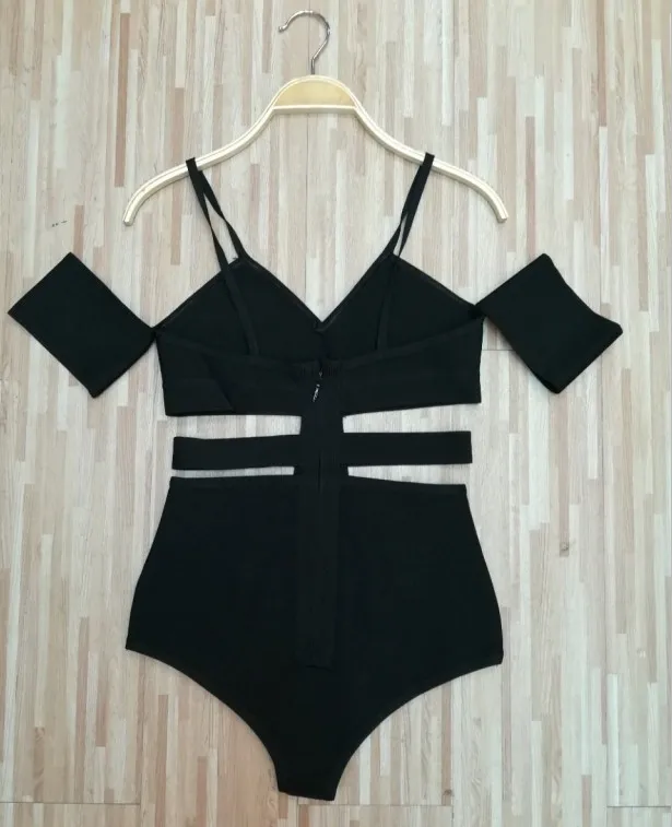

Women's fashion summer dresses black club party sexy mini vestido spaghetti strap bandage swimsuit hollow out bodycon dresses