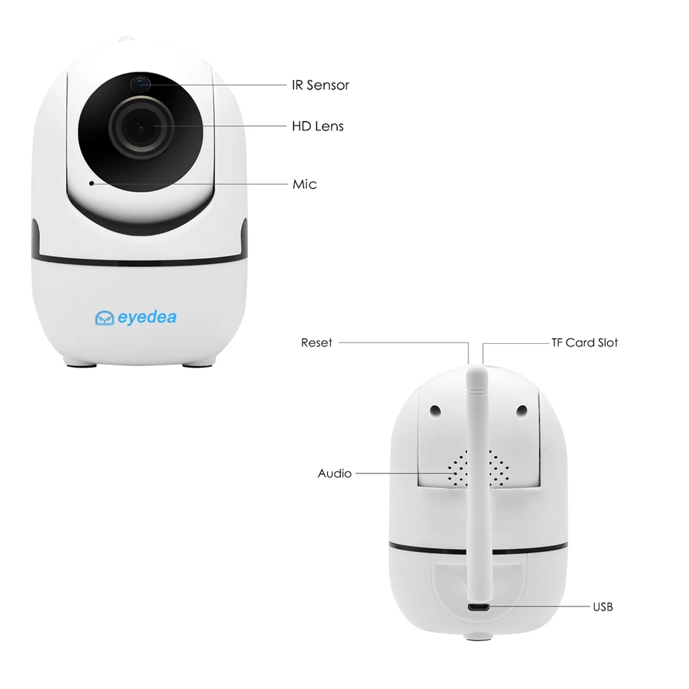 Eyedea HD 1080P 2.0MP 720P беспроводная безопасность IP камера ночного видения CCTV WIFI