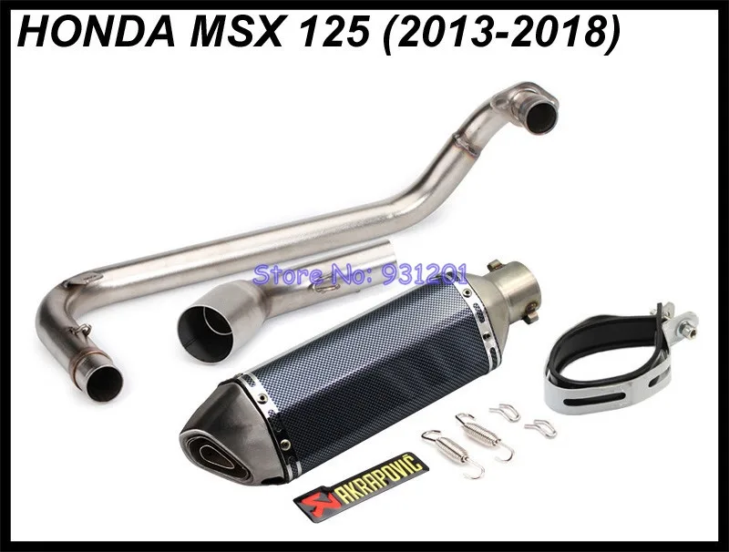 M3 MSX125 мотоциклетные выхлопные системы для Honda Grom MSX 125 Mid Link трубы заголовки с Akrapovic