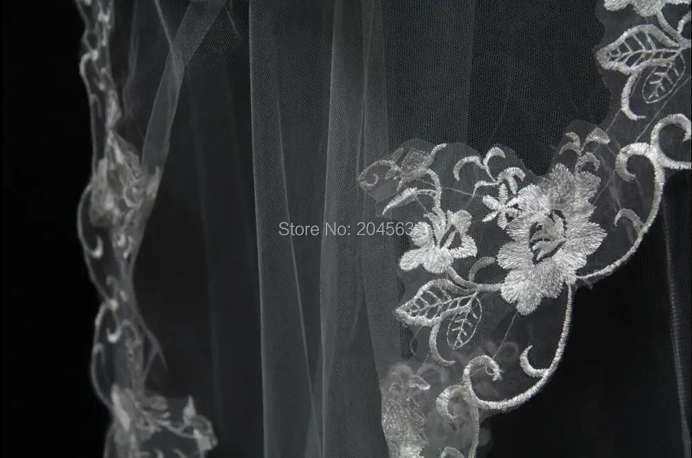 Однослойная красная длинная кружевная свадебная фата фатиновая Фата для невесты