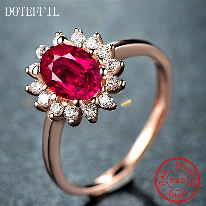 Новая модная Цветочная бижутерия 5ct AAAAA Красный Циркон Cz свадебные брендовые