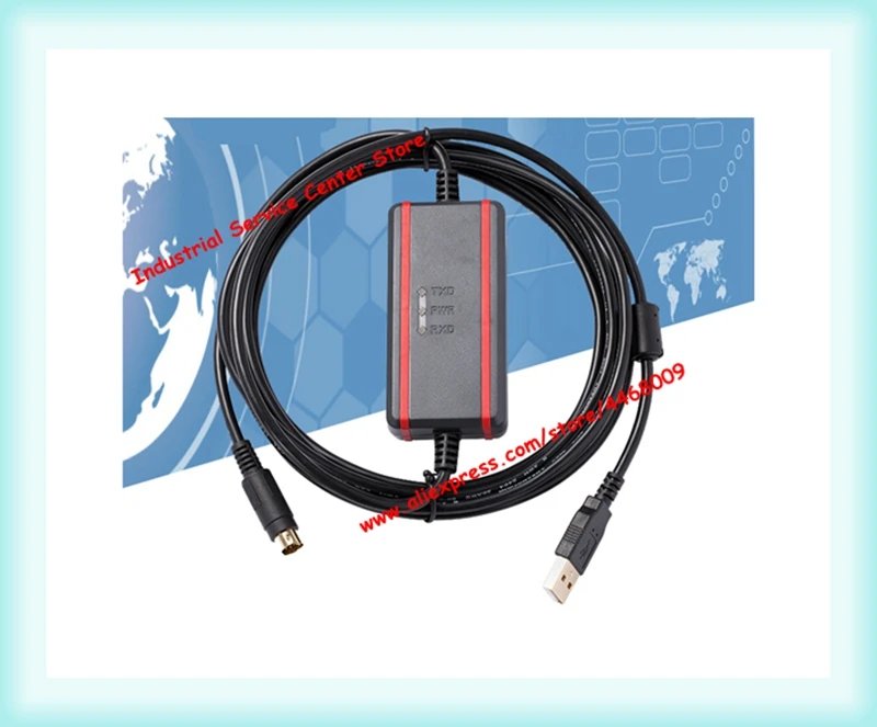

USB-QC30R2 для программного кабеля PLC серии Q для загрузки данных кабель связи с круглой головкой 6 Pin