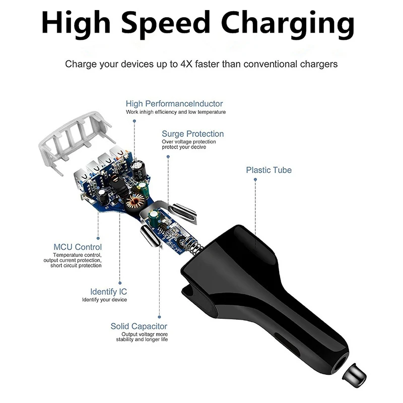 Автомобильные аксессуары 12 в автомобильный прикуриватель USB QC 3 0 быстрое