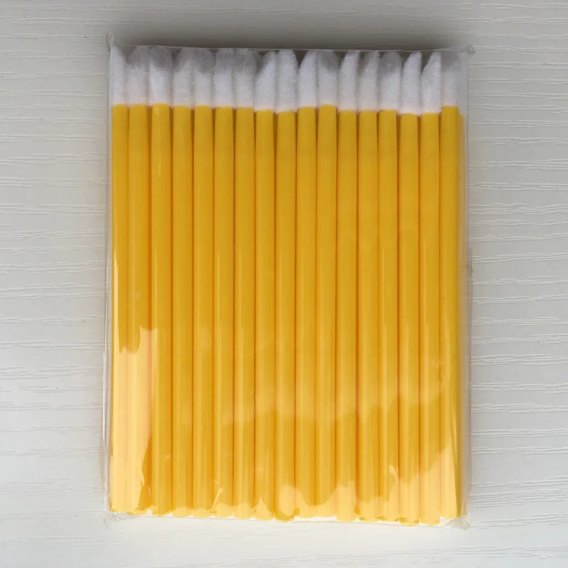 50 шт. желтые флокированные кончики одноразовая кисть для губ палочка аппликатор