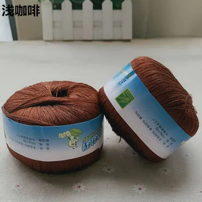 light coffee TPRPYN 5 шт = 500 г натуральный мягкий шелк мерсеризованная хлопчатобумажная пряжа бамбуковое волокно пряжа для вязания крючком пряжа для вязания - Цвет: light coffee