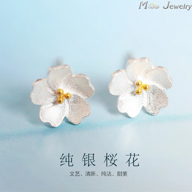 Прямая поставка колье из стерлингового серебра 925 пробы с цветком ожерелья