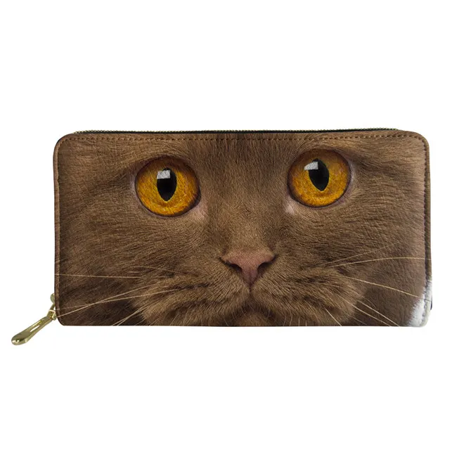 FORUDESIGNS/женский кошелек из искусственной кожи с черным котом, длинный держатель для карт, многофункциональный кошелек на молнии, длинный стильный женский кошелек, Прямая поставка - Цвет: C1304Z21