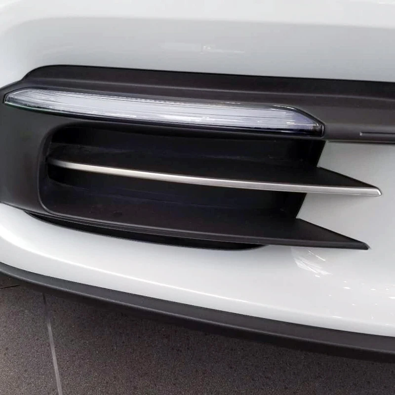 Для Porsche Panamera- Авто нержавеющие внешние аксессуары для автомобиля-Стайлинг Нижняя решетка внешняя крышка 4