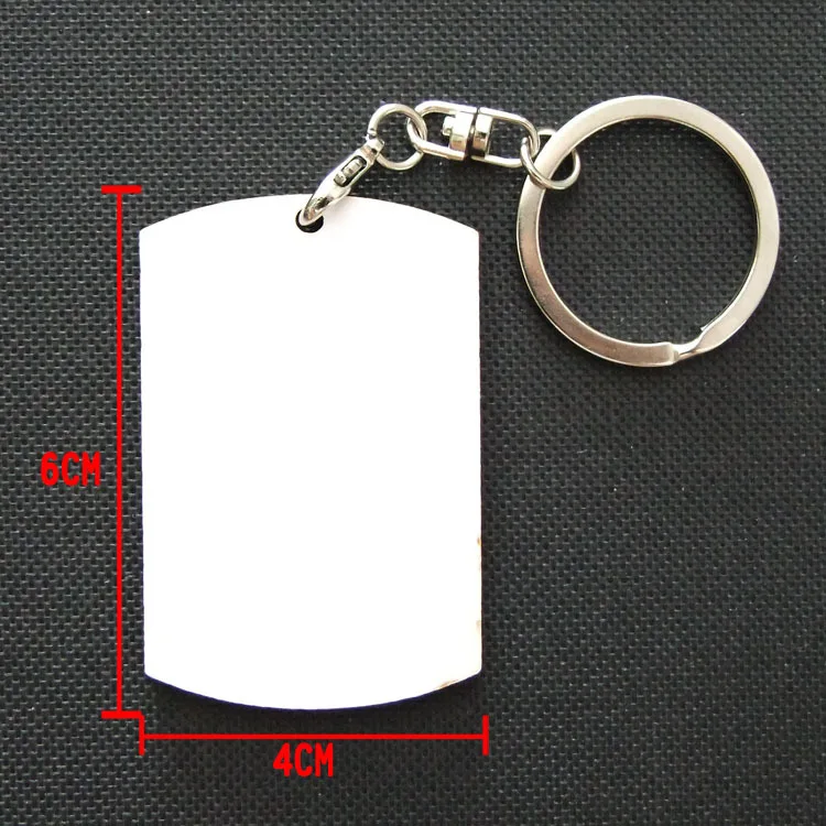 Сублимационная пустая деревянная цепочка для ключей из МДФ с термотрансферным