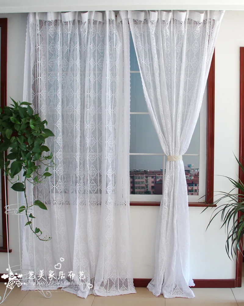ZHH шторы ручной работы ажурные кружева шитые крючком готовые занавески s