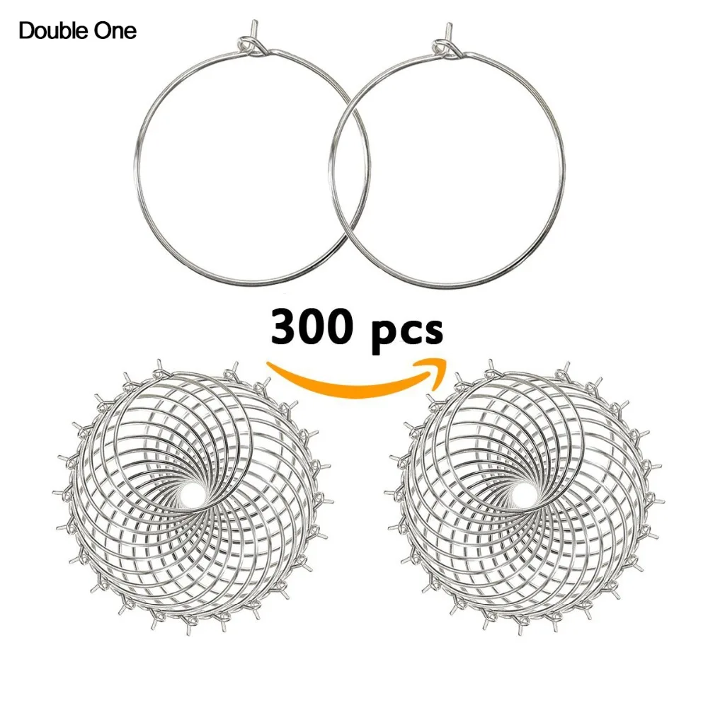 

300pcs Wine Charm Rings Open Jump Ring Decoration for DIY Wine Charms Earrings Beading Hoop Party Favor Jewelry Making Fingdings