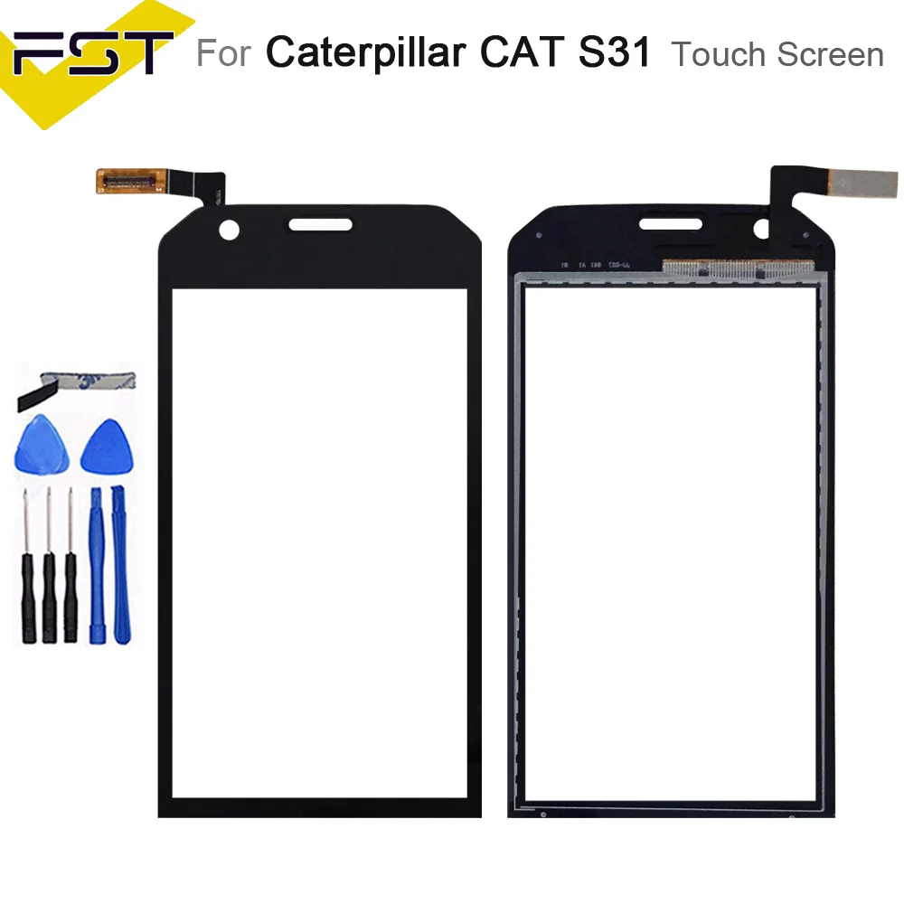 Черный сенсорный экран 4 7 дюйма с цифровым преобразователем для Caterpillar Cat S31 S 31