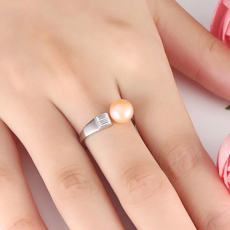Dainashi 100% original 925 sterling silver pearl resizable rings fine jewelry with AAA zico for office/career christmas gifts | Украшения и