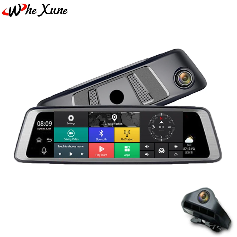 WHEXUNE 10 &quotFull Touch Android 5 1 stream mediar 4G специальное зеркало Автомобильный