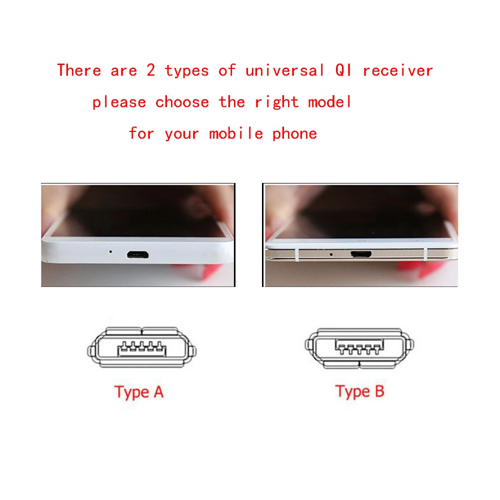 Универсальное беспроводное зарядное устройство Qi на Android с Micro USB
