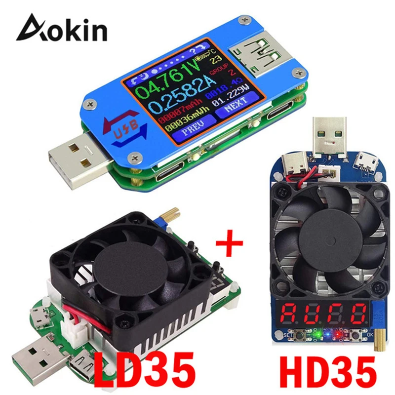 

USB-тестер UM25 UM25C, вольтметр-амперметр с разъемами USB Type-C и ЖК-дисплеем