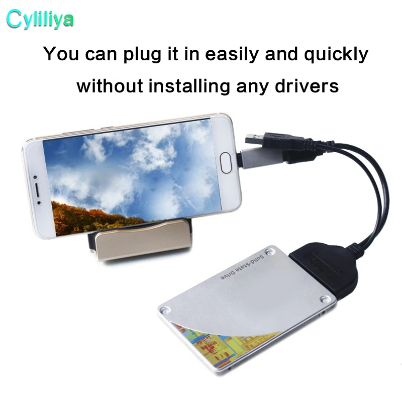USB3.0 USB 3 0 на SATA 7 + 22 pin USB2.0 кабель адаптера для 2 5 HDD жесткий диск ноутбука sata