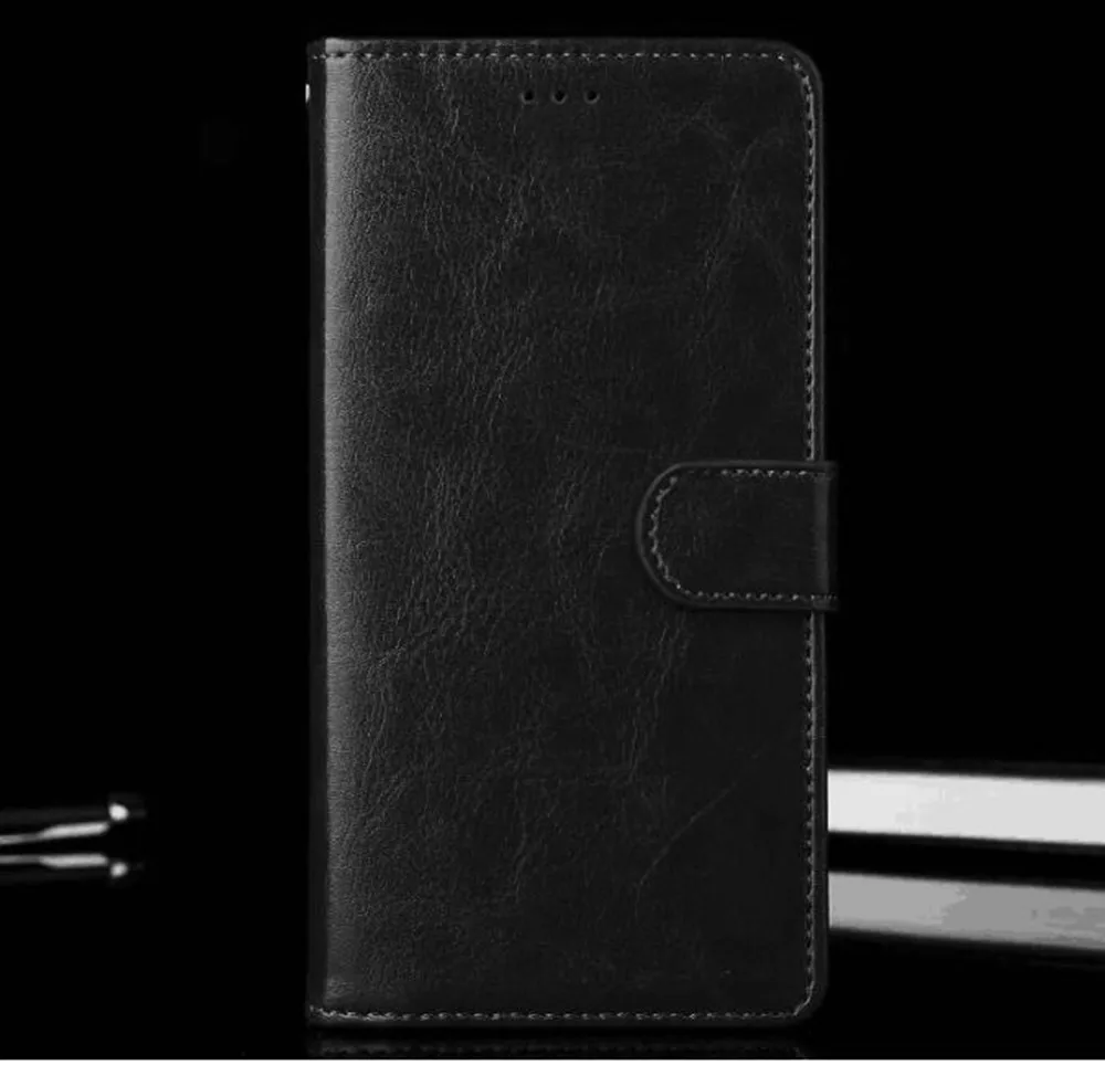 Black Для Vertex Impress Life чехол, Роскошный футляр из искусственной кожи чехол для Vertex Impress Life защитный чехол-накладка для телефона задняя крышка сумки - Цвет: Black