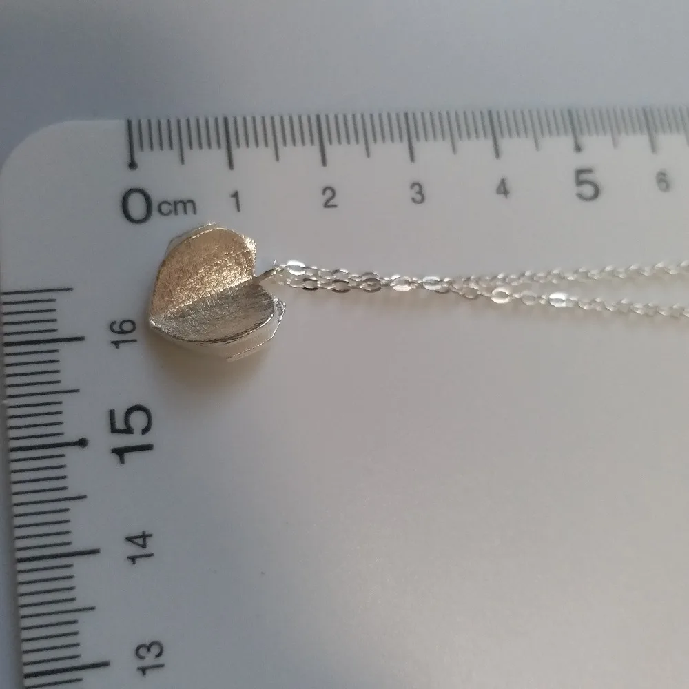 Fashion pure S925 sterling silver heart pendant necklace for women Simple Clavicle chain Valentine's day | Украшения и