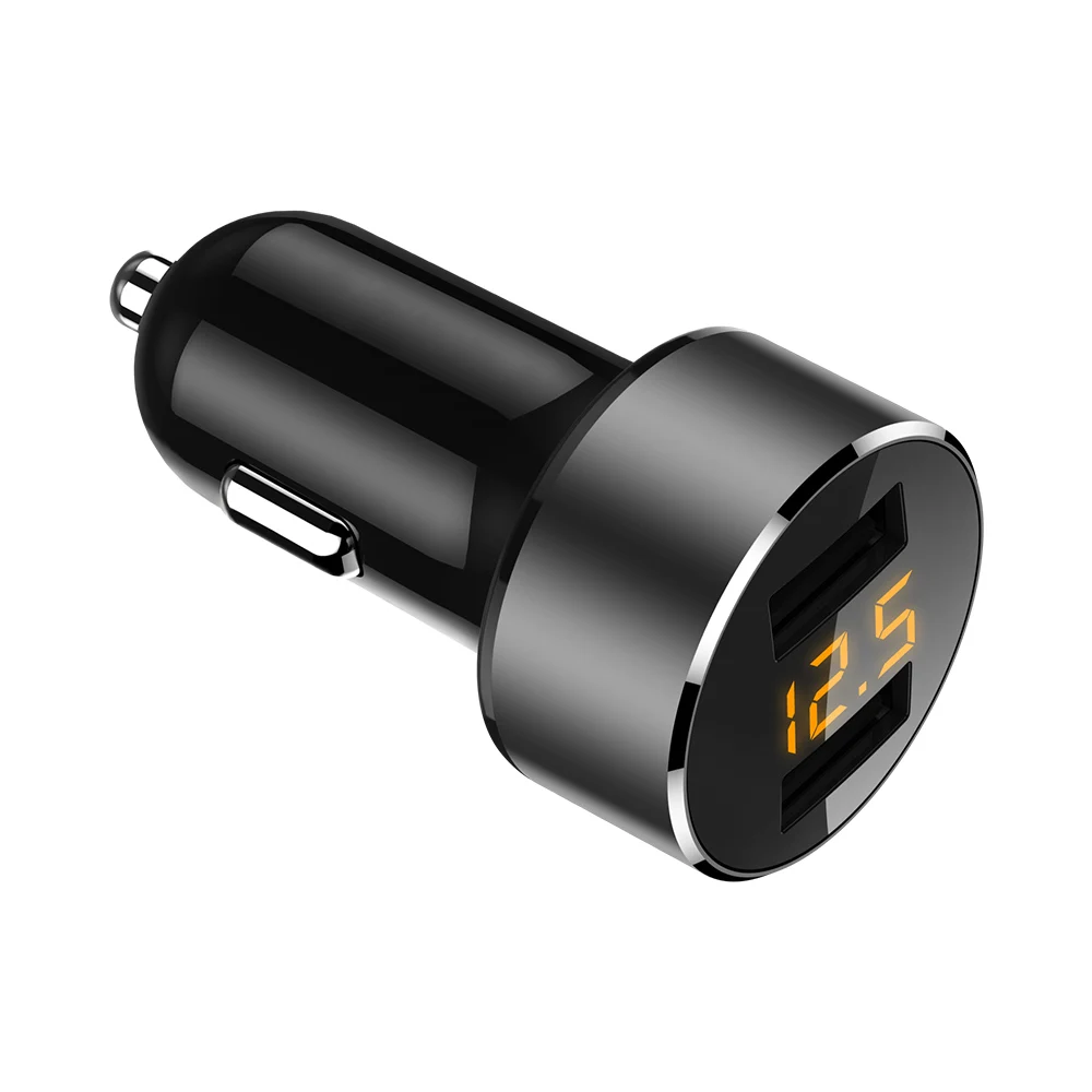 KORSEED автомобильное зарядное устройство мини 3.4A двойной usb порт быстрое зарядное устройство для автомобиля-Стайлинг Определение напряжения для телефона быстрое автомобильное зарядное устройство
