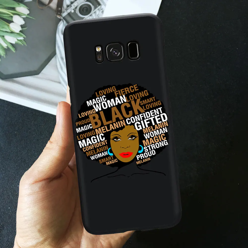 TPU A1078 Чехол для телефона Melanin Poppin queen для samsung S10 S9 S8 Plus S7 S7 Edge S10 E Afro Black Girl Magic rock Мягкий силиконовый чехол из ТПУ - Цвет: TPU A1078