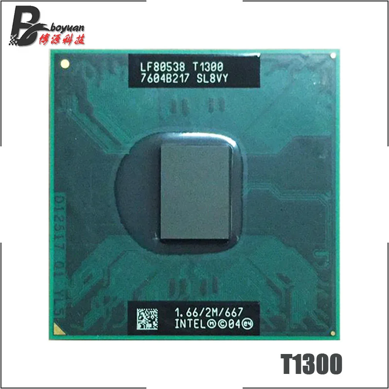 Intel Core Solo T1300 SL8VY QKHR 1 6 ГГц одноядерный процессор с одной резьбой 2 м 27 Вт Socket M/mPGA478MT |