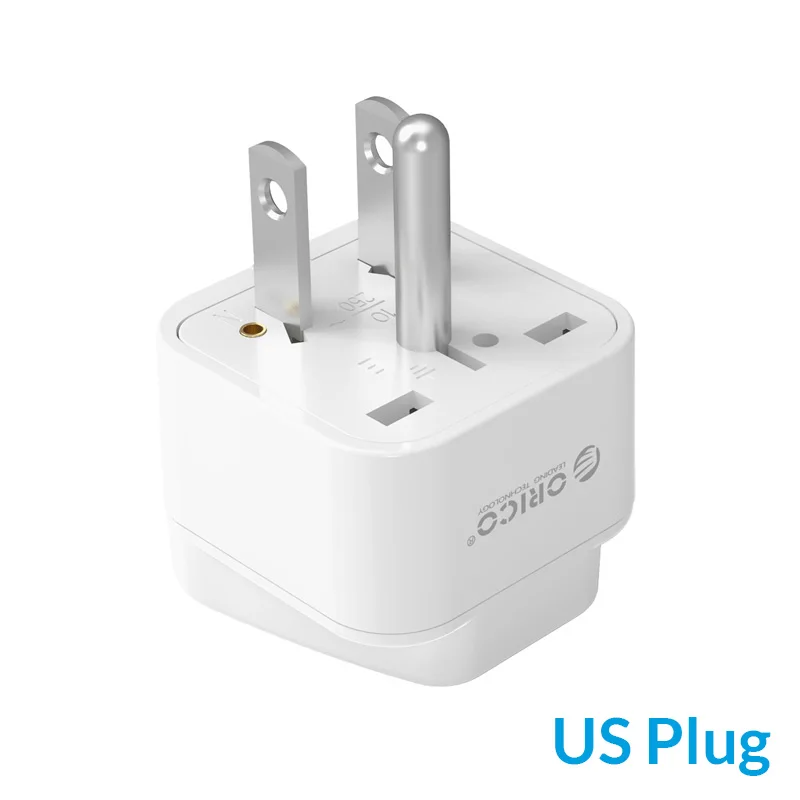 ORICO Международная розетка AU/BR/IN/IS/IT/UK/US переходник конвертер - Цвет: US Plug