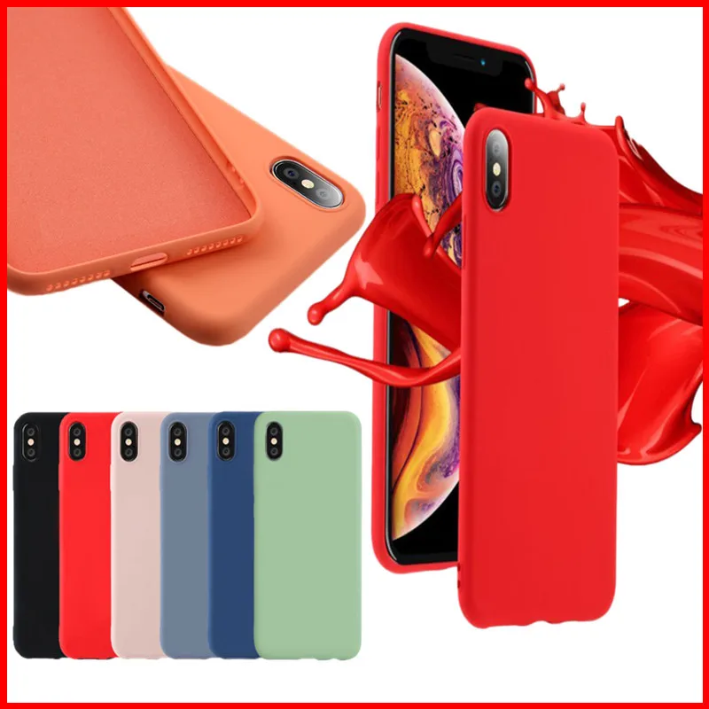 Ant drop жидкий тонкий мягкий силиконовый чехол с полным корпусом для Iphone 6 7 8 x xr xs max