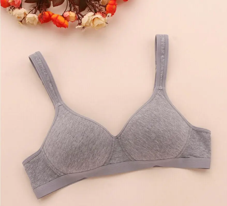 Бюстгальтер для девушек однотонное хлопковое нижнее белье большие размеры без