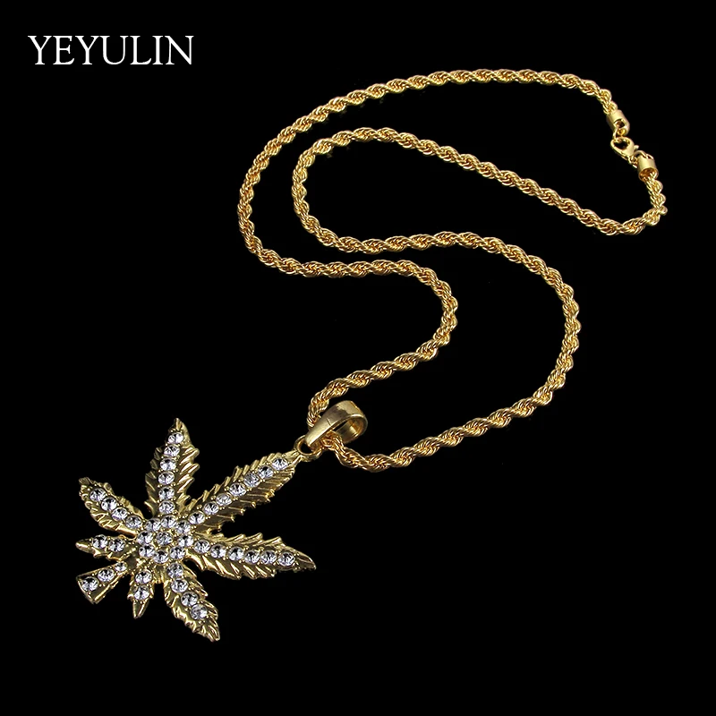 Цепочка с кулоном в виде кленового листа золотистая|necklace long|fashion necklacenecklace fashion |