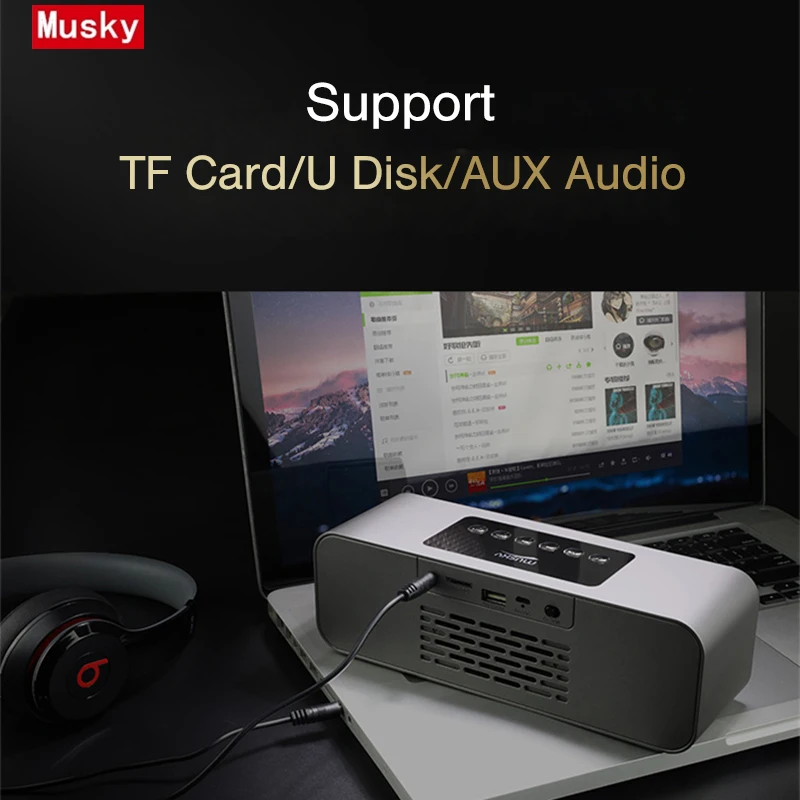 Musky DY22L беспроводной bluetooth динамик 10 Вт портативный звук 3D стерео музыка объемный