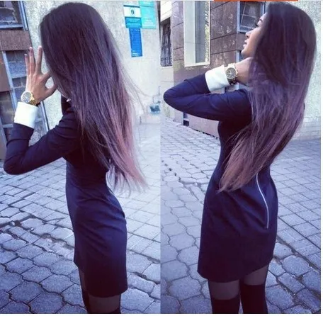 Женское платье-рубашка RUGOD черное повседневное облегающее платье с длинным