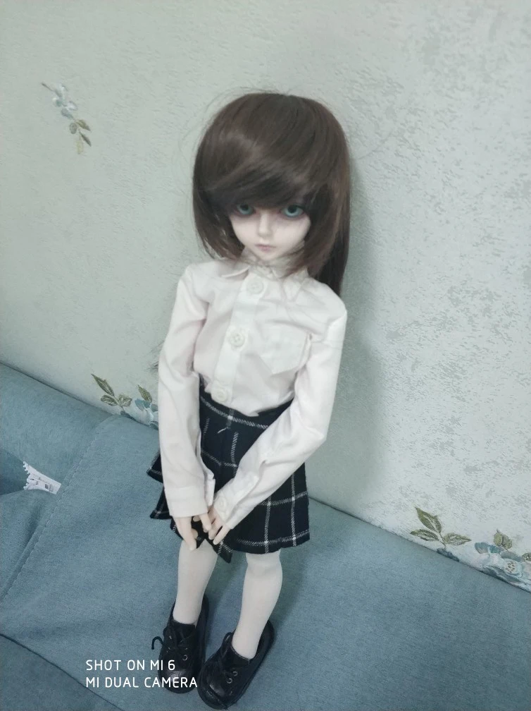 N01-X039 детская игрушка ручной работы 1/3 1/4 кукла аксессуары BJD/SD черная клетчатая