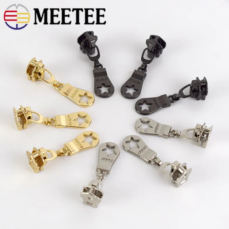 10 шт. Meetee 5 # металлические сумки пулеры на молнии для одежды с автоматическим