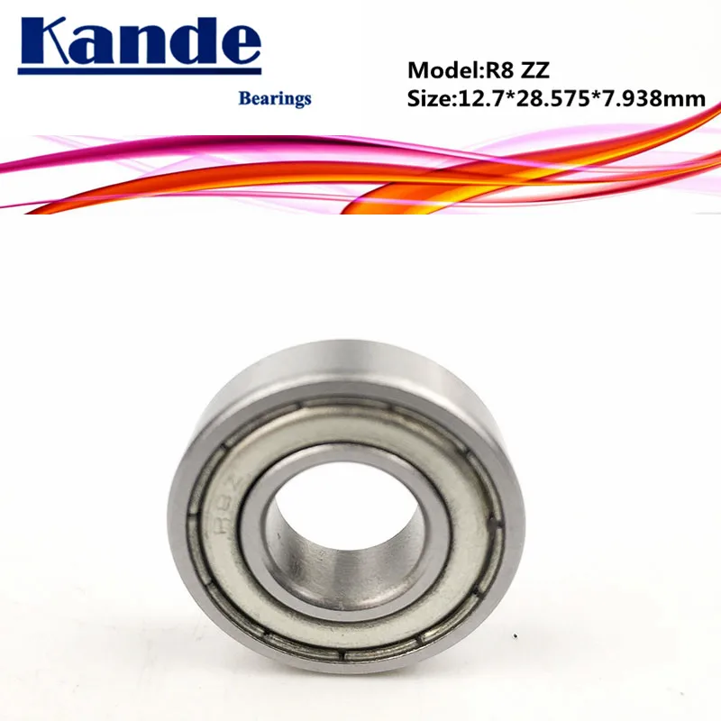 Kande подшипники для коляски подшипники колеса R8 4 шт. ABEC-1 R8ZZ 4 шт. ABEC-5 R8 ZZ дюймовый подшипник 12,7*28,575*7,938 мм