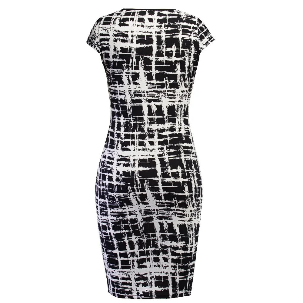Женское модное индивидуальное Платье-футляр с абстрактным принтом деловые