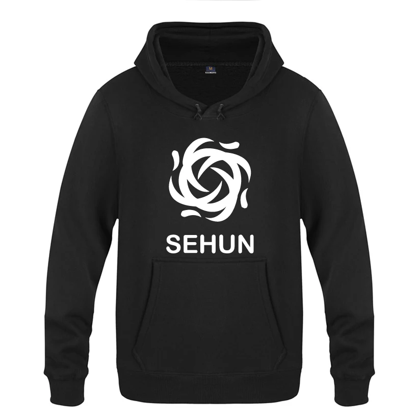 

Wolf 88 XOXO SEHUN Hoodies Men 2018 Men's Pullover Fleece Hooded Sweatshirts